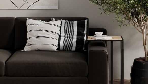 Придиванный стол-трансформер Fiji Double Дуб сонома/Черный 1