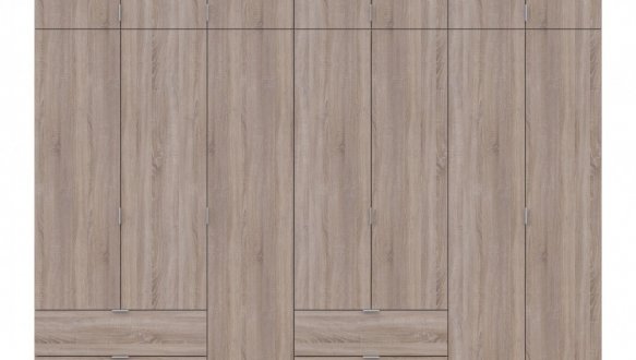 Шкаф для одежды Дорос Лукас дуб сонома 7 дверный 295 см 4