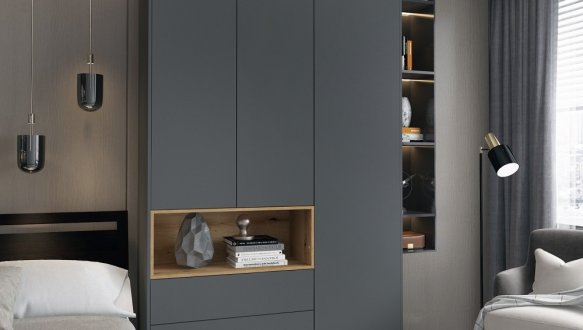 Шкаф для одежды с нишей Дорос Дейл 3-х дверная с 2-мя ящиками 150 см 5