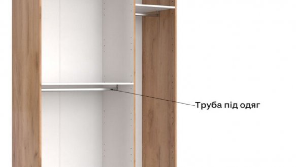 Шафа Міромарк 3дв з дзеркалом Асті 3 дверна дуб 140 см 2