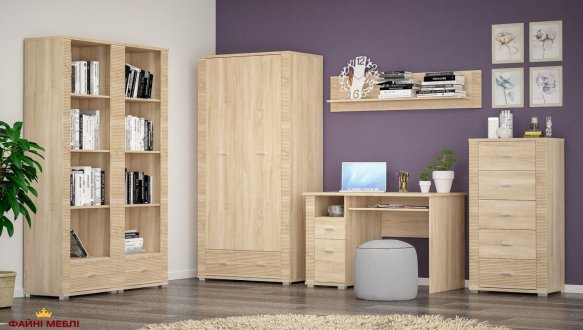 Шкаф 3Д/3Ш Mebel Service Гресс 3 дверный дуб самоа 161 см 2