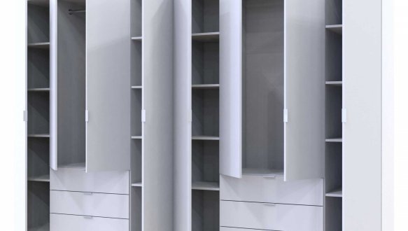 Шкаф Гелар 4+4 Дорос 8 дверная графит 310 см 9