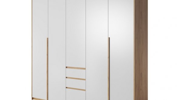 Шкаф 5D3S/230 Perfect Home Xelo 5 дверный белый 225 см