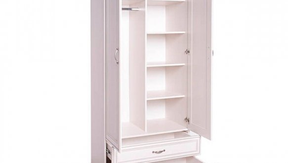 Шкаф 2D2S Mebelbos Tiffany 2 дверный белый 1