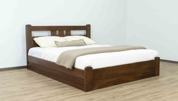 Ліжко дерев'яне низьке узніжжя Дрімка Геракл з підйомним механізмом та нішею для білизни Бук 10