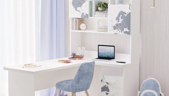 Стол угловой с надстройкой 7