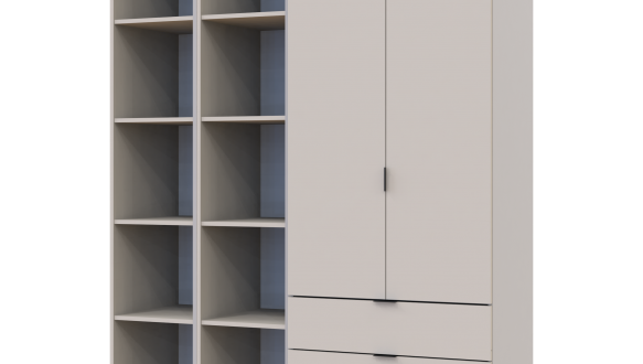 Шафа Дорос Гелар кашемір з 2 Етажерками 2-х дверна 153,9 см