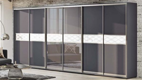 Шкаф-купе Комфорт мебель Модель-2 графит 6 дверный 540 см