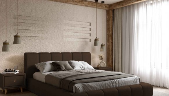 Ліжко м'яке двоспальне Віоріна Деко Подіум 12