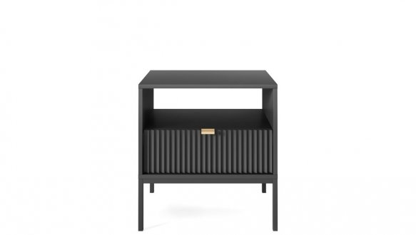 Тумба приліжкова Чорний/Чорні ніжки S54 Nova 0