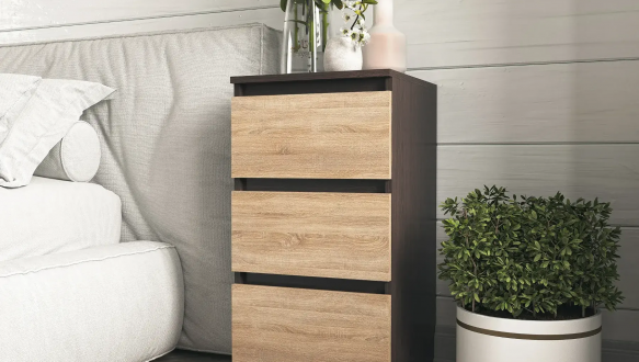 Тумба приліжкова Moreli T216 Венге темний/Дуб Сонома