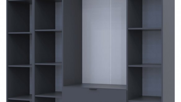 Шкаф Дорос Гелар четырёхдверный с пеналом Графит 215 см 0