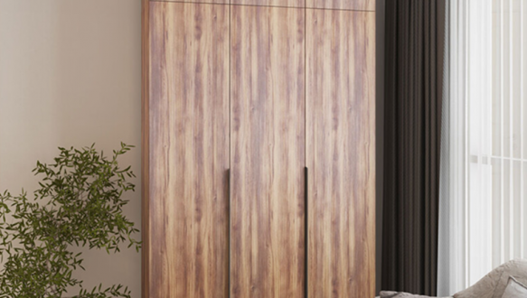 Шкаф Mebelstar Оскар трехдверный с антресолью и ящиками Дуб янтарный 150 см