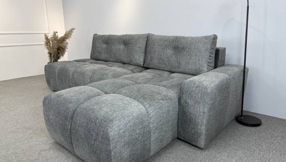 Кутовий диван розкладний крокуюча єврокнижка Елізіум Сапфір 277 см 42