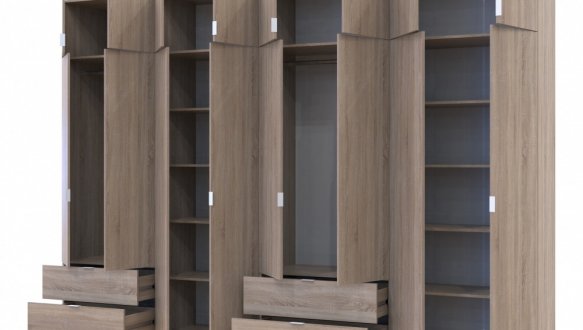 Шкаф для одежды Дорос Лукас дуб сонома 8 дверный 340 см 0