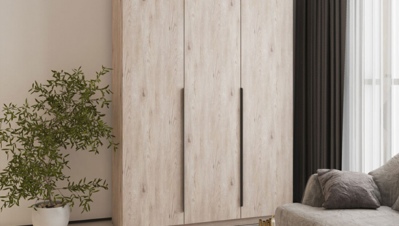 Шкаф Mebelstar Оскар трехдверный с ящиками Аляска серый 150 см