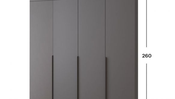 Шкаф Mebelstar Оскар четырехдверный с антресолью Антрацит 200 см 0