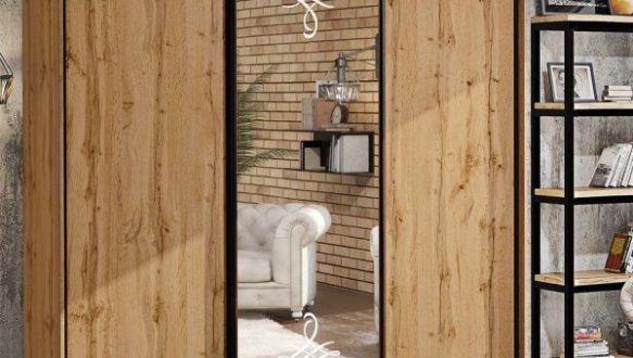 Шкаф-купе с зеркалом Комфорт мебель худмат 3 дверный 230 см