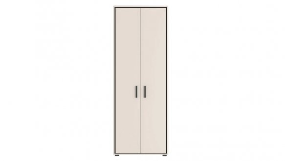 Шкаф комбинированный Гербор SZF2DC 2 дверный Прайм Кашемир / Черный 80 смй