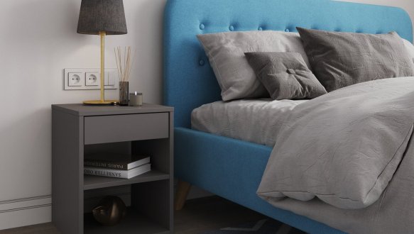 Тумба прикроватная Moreli Mali/Мали Антрацит 