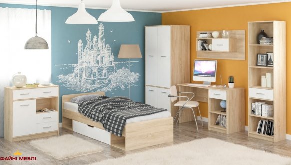 Шкаф 6Д2Ш Mebel Service Типс 3 дверный белый 160 см 3