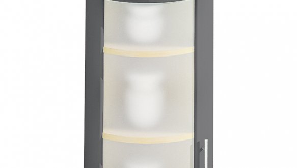 Шкаф верхний В30.72.1СК/В30.92.1СК кут. гнут.Хай-Тек глянец перламутр