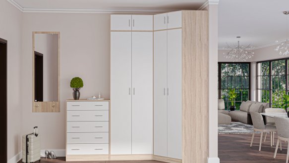 Модульний передпокій Київський Стандарт МВ-1 Дуб сонома / Німфея альба