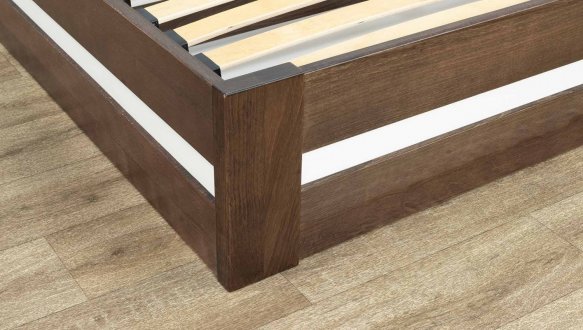 Ліжко дерев'яне Дрімка Лотос з підйомним механізмом та нішею для білизни Бук 23