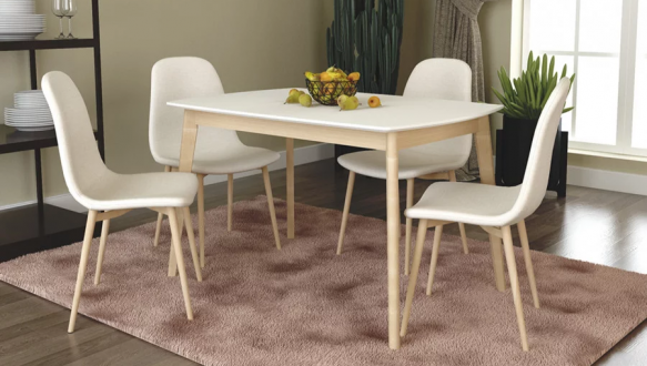 Стіл Exen II / Ексен II Інтарсіо Білий Розкладний 120/160 см