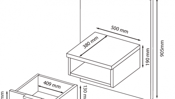 Тумба приліжкова підвісна Асті 3