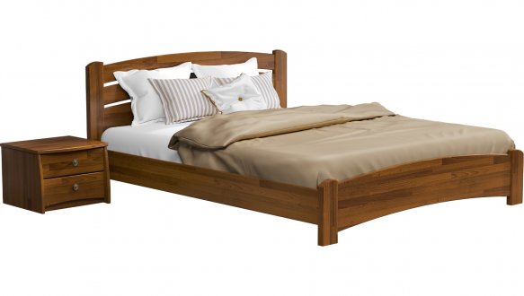 Кровать деревянная Эстелла Венеция Люкс / Серия Вега Щит / Массив Бук