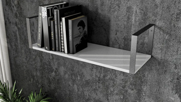 Полка настенная белый/черный XS28