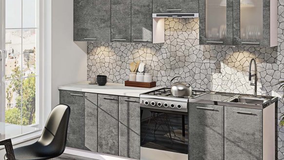 Кухня Хай-тек з текстурою комплект 