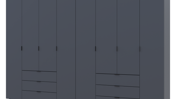 Шкаф Дорос Гелар графит 8 дверной 310 см