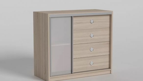 Комод купе 1 Matroluxe 4 ящика и 1 дверь 2