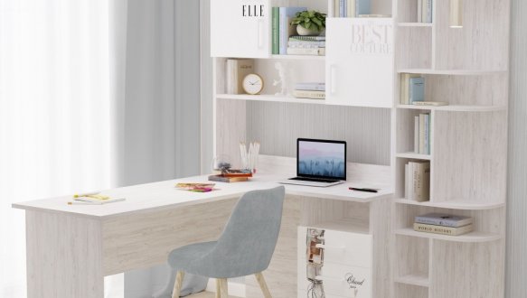 Стол угловой с надстройкой и эркером 4