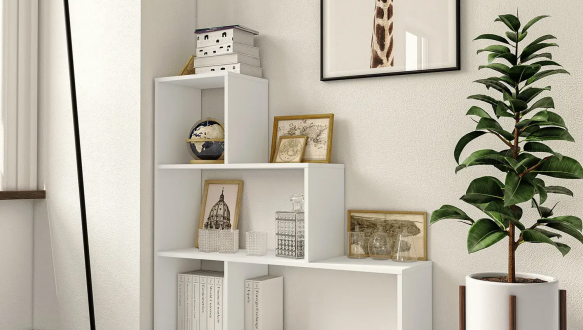 Стеллаж белый на 4 ячейки GT75