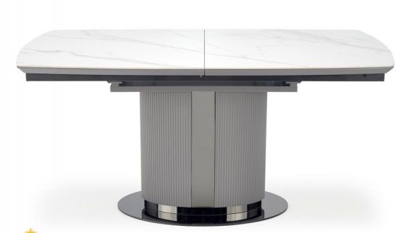 Стіл Dancan білий мармур/сірий 0