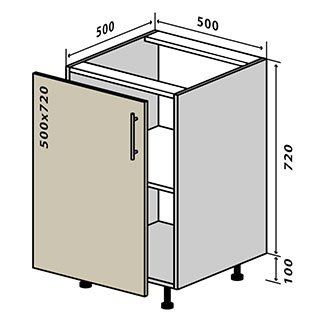№5 Тумба нижняя 50 Люкс RODOS