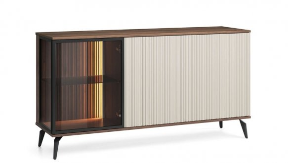 Комод с подсветкой Вичи / Vici K154 Орех / Кашемир 2