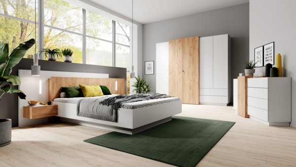 Спальня 3D Perfect Home №2 с комодом 3D и кроватью 160 с прикроватными тумбами