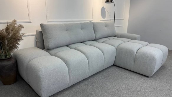 Кутовий диван розкладний крокуюча єврокнижка Елізіум Сапфір 277 см 7