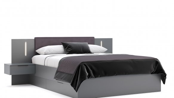 Ліжко 1.6х2.0 М'яка спинка з шухлядами без каркасу Доні