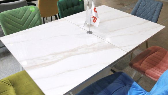 Стіл Ludwig (140-180 см) White (+beige) Glossy 6