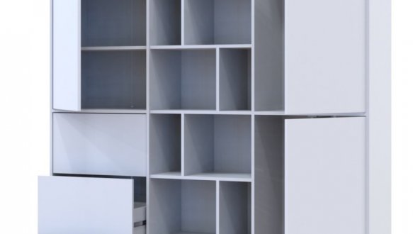 Шкаф Дорос Морган 3 дверный с 3-мя ящиками белый 180 см 5