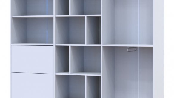 Шкаф Дорос Морган 3 дверный с 3-мя ящиками белый 180 см 6