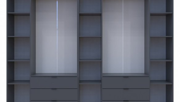 Шкаф Дорос Геллар графит 7 дверной 271,2 см 2