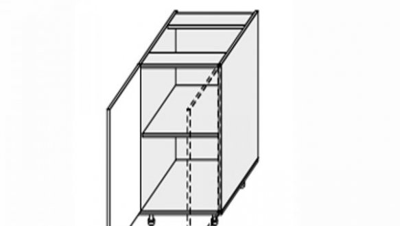 Секция нижняя правая 40Н/820 1дв Pro Blum Миллениум WG