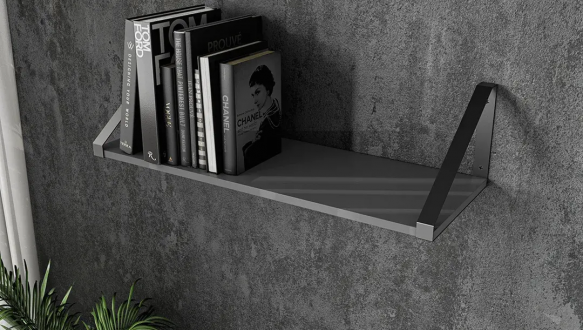 Полиця настінна антрацит/чорний XT28