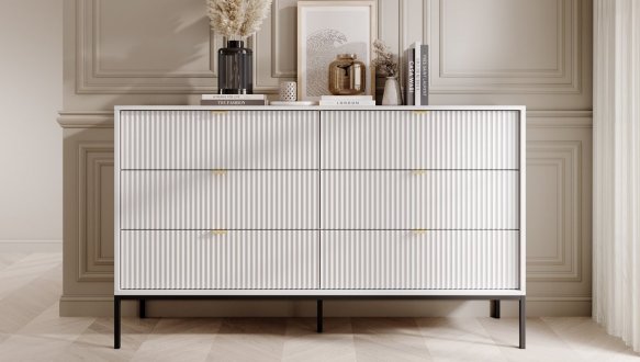 Модульна вітальня Білий/Чорні ніжки Nova 4